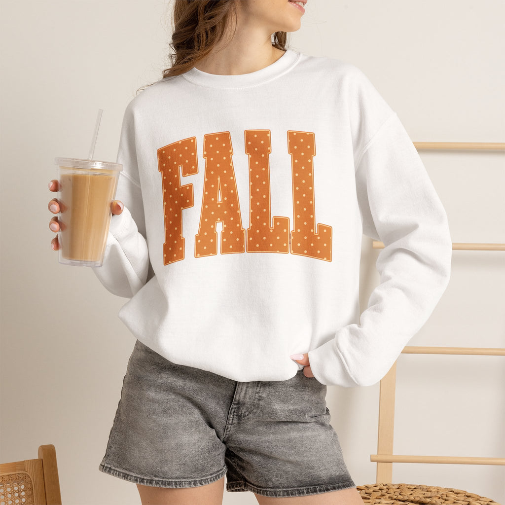 Fall Polka Dot Crewneck Sweatshirt