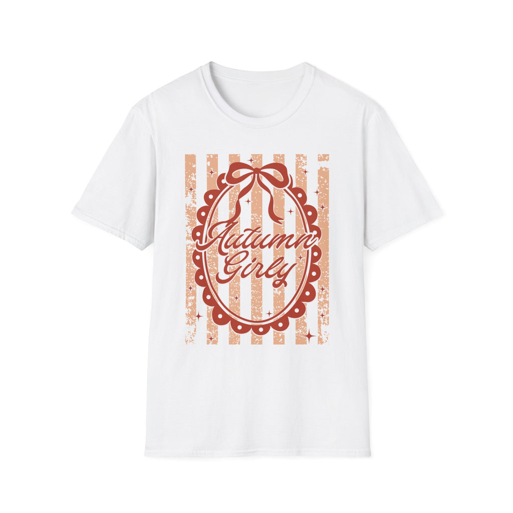 Autumn Girly Vintage Ribbon Fall T‑Shirt