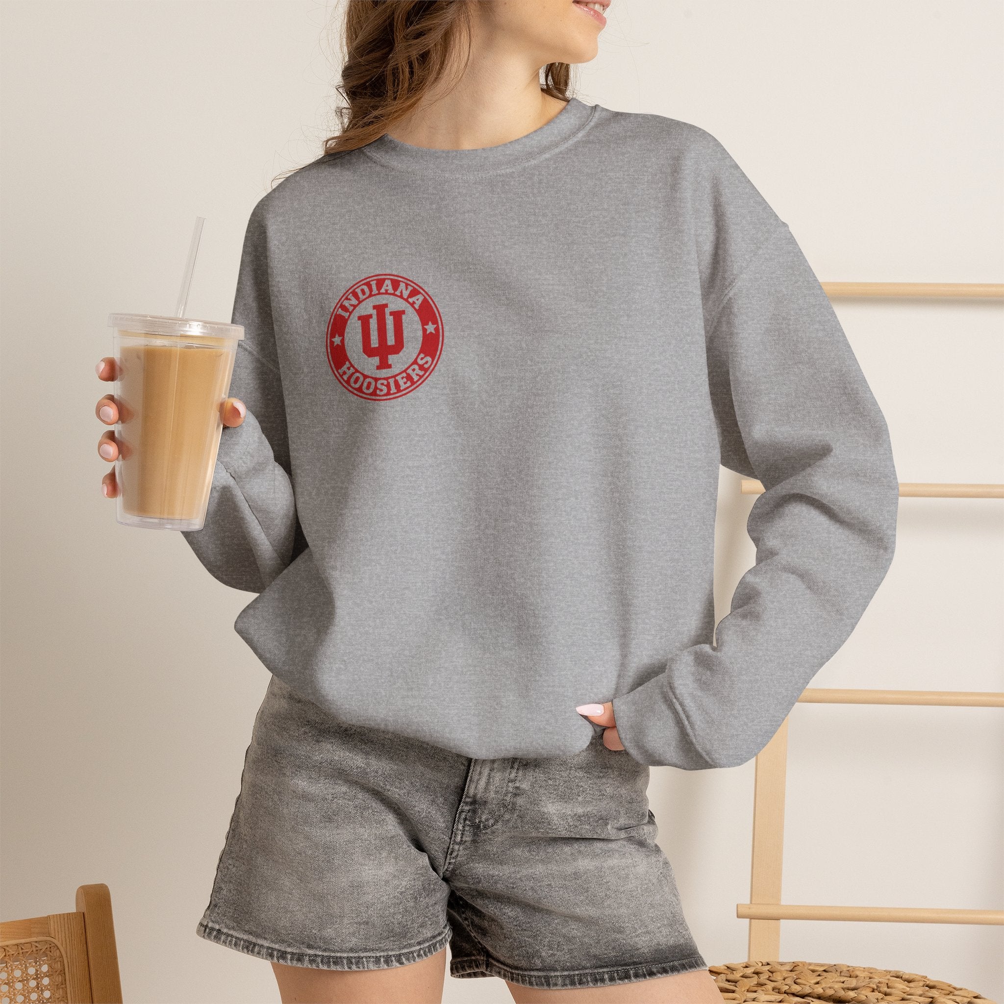 Indiana Hoosiers Retro Circle Crewneck