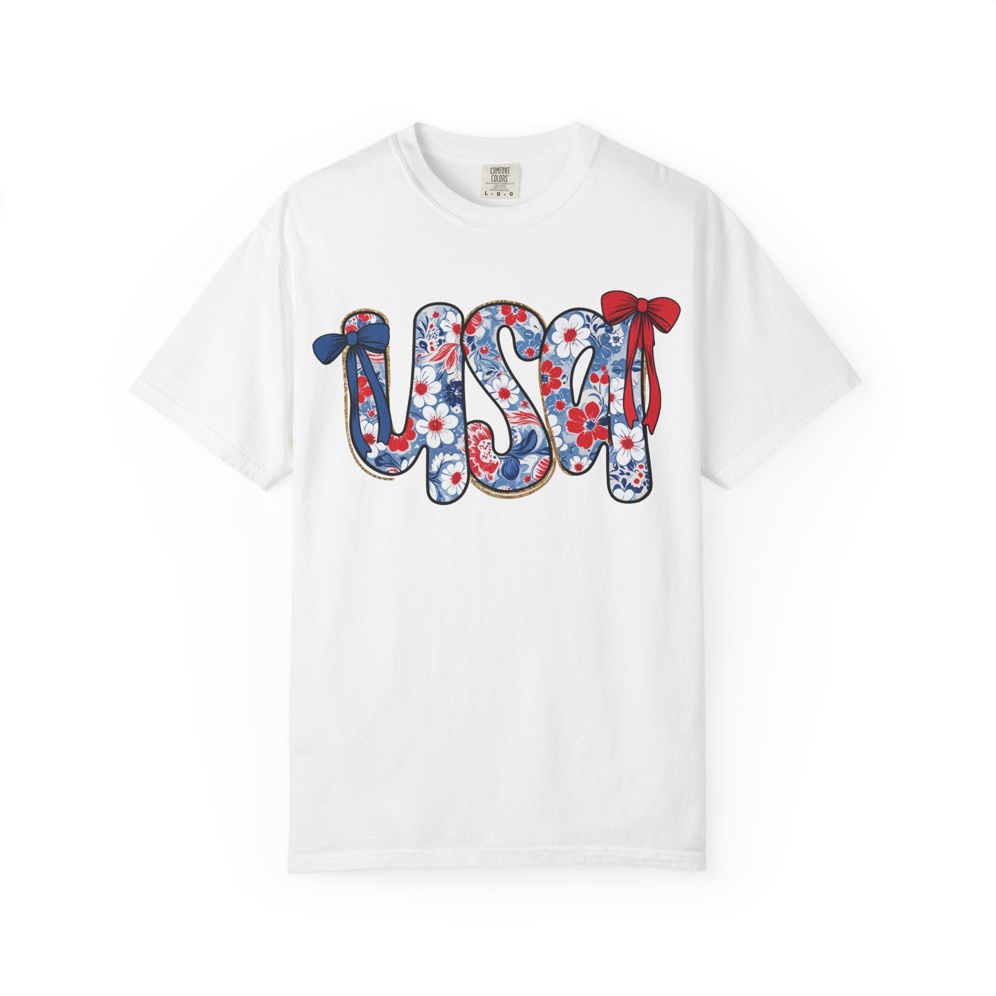 USA Floral Graphic T-Shirt
