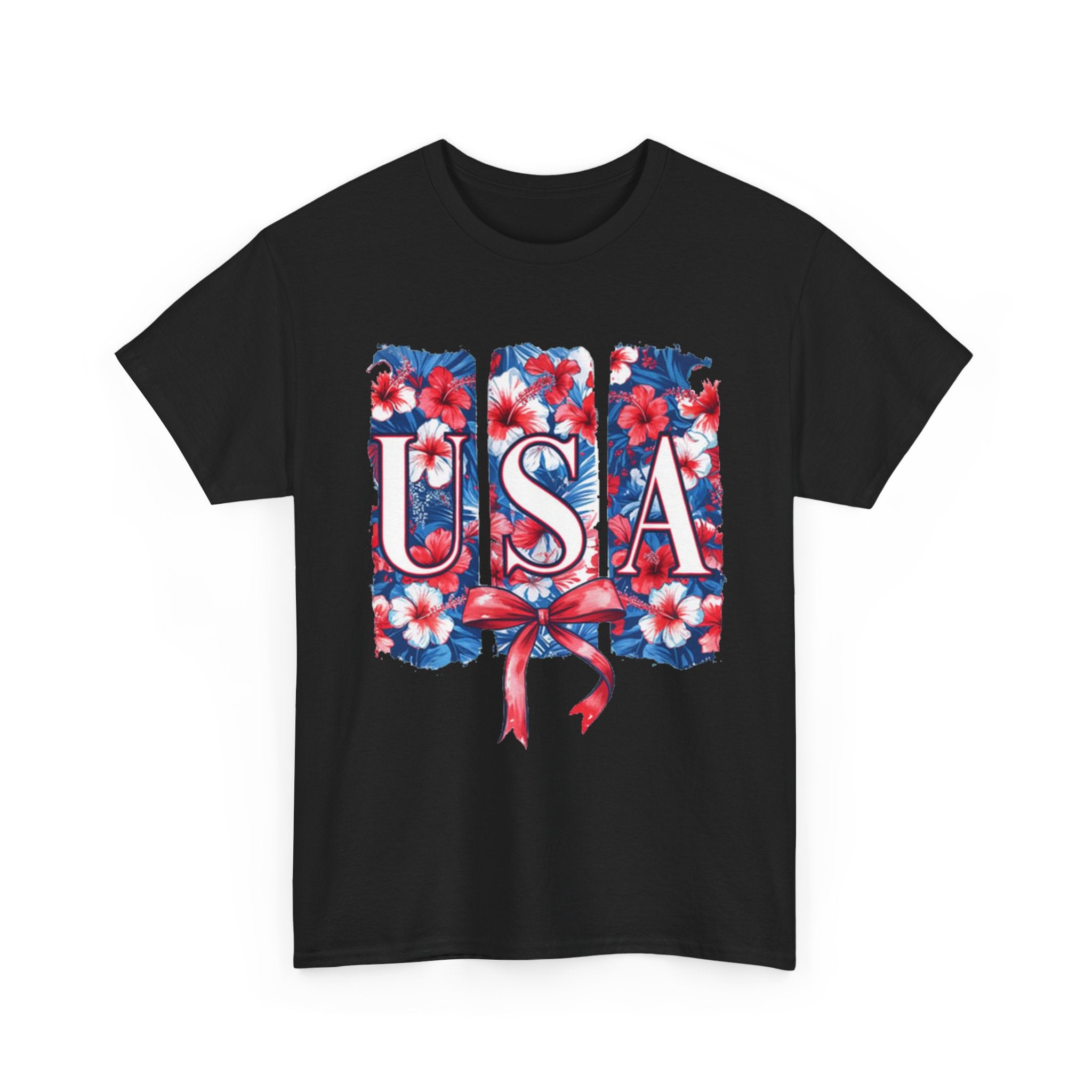 USA Floral Flag T-Shirt
