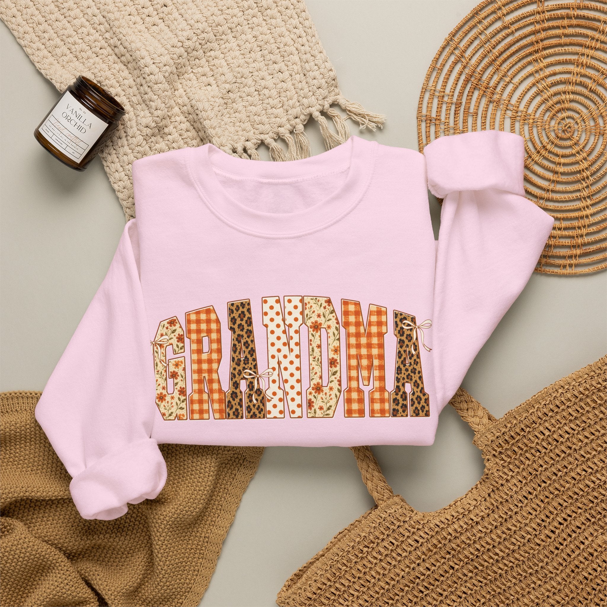 Grandma Patchwork Crewneck Sweatshirt