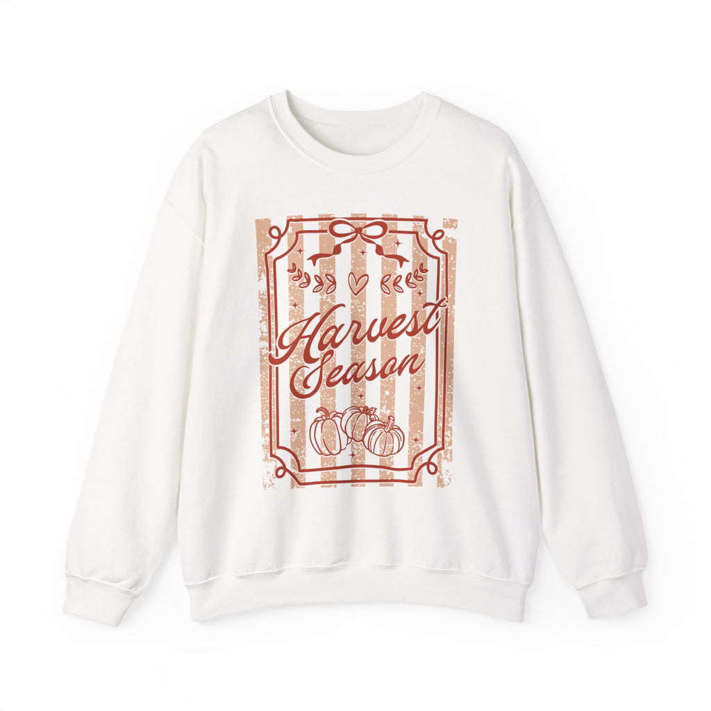 Harvest Season Striped Crewneck Sweatshirt