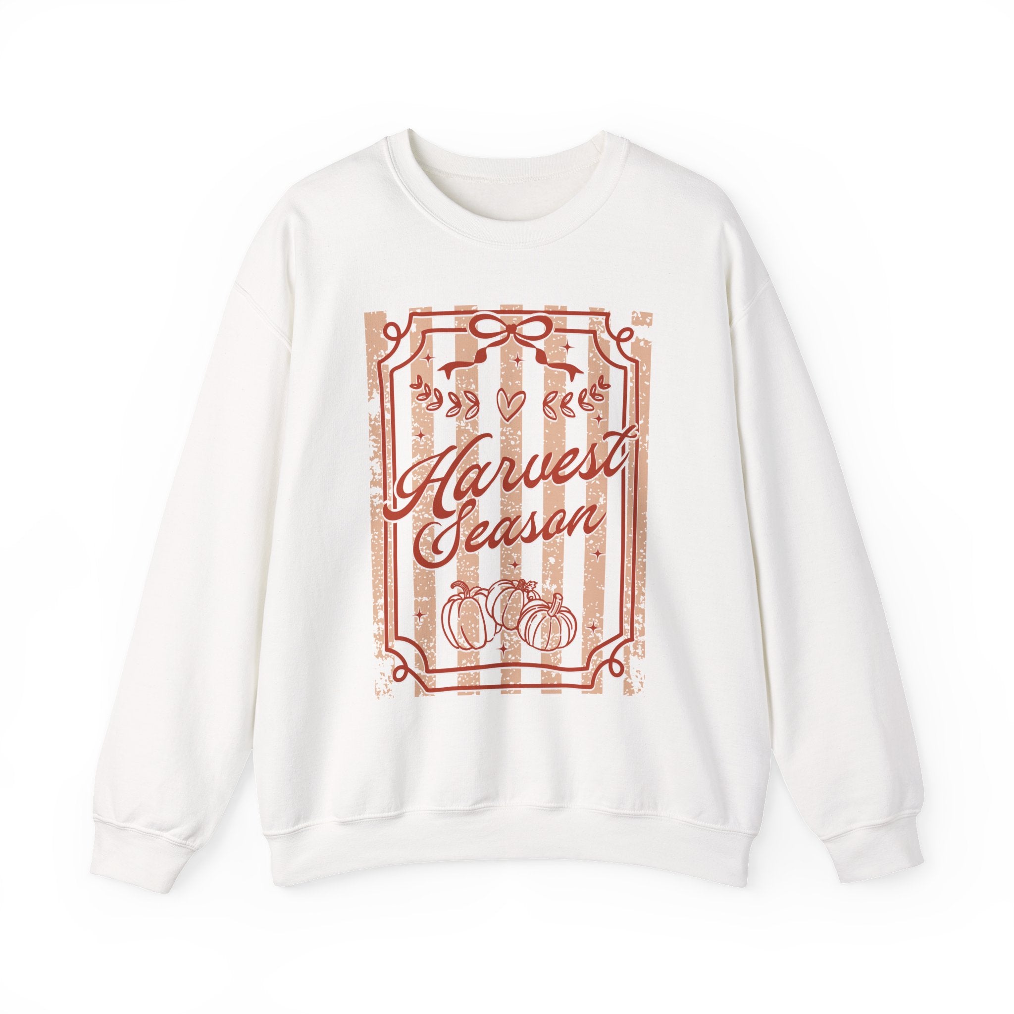 Harvest Season Striped Crewneck Sweatshirt