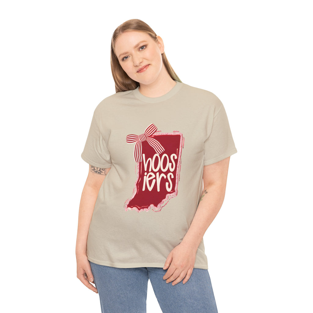 Indiana Hoosiers State with Bow Tee