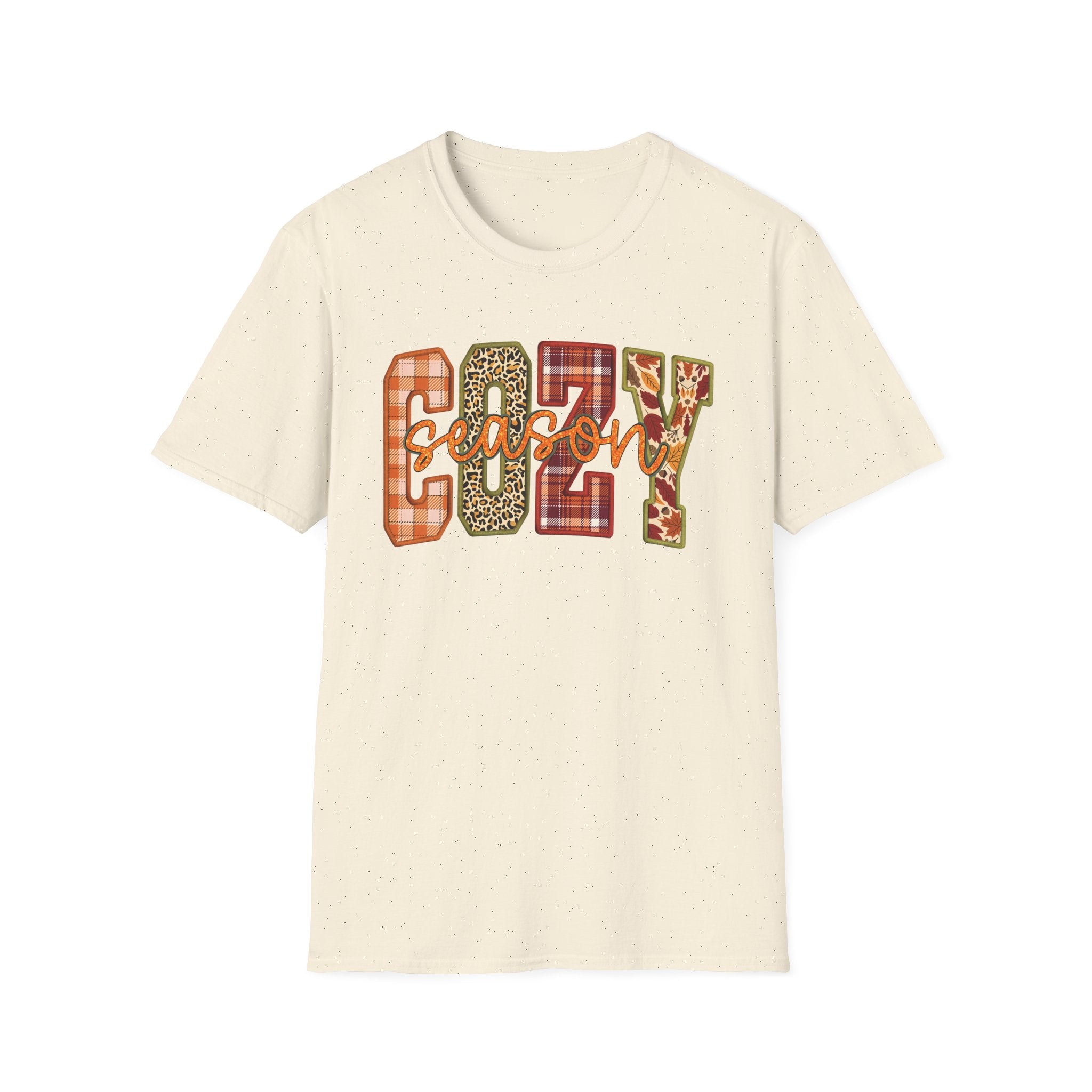 Plaid & Leopard Fall Graphic T-Shirt