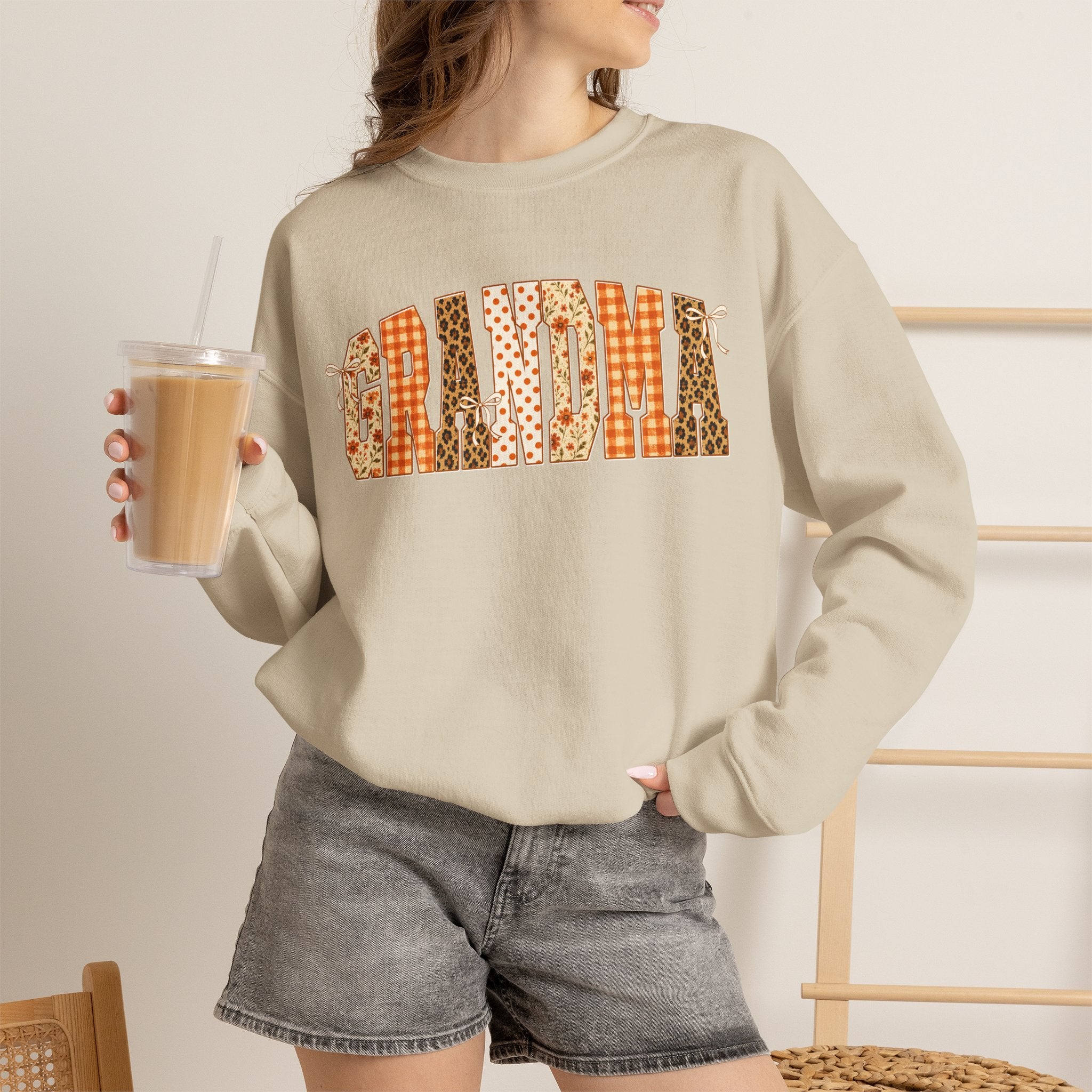Grandma Patchwork Crewneck Sweatshirt