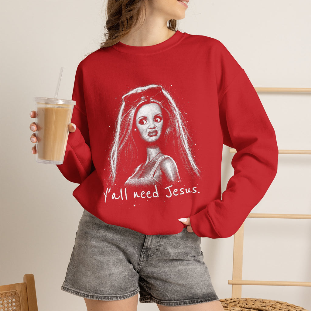 Y'all Need Jesus Crewneck Sweatshirt
