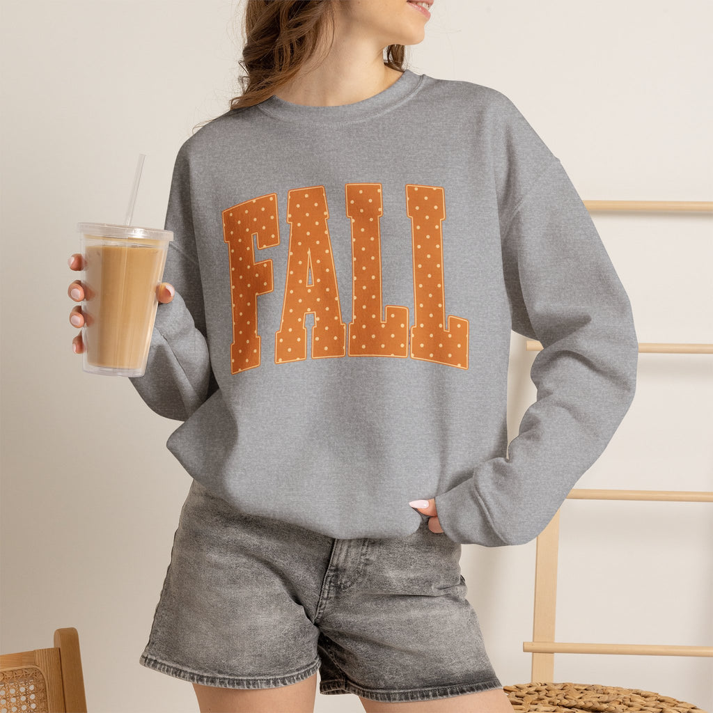 Fall Polka Dot Crewneck Sweatshirt