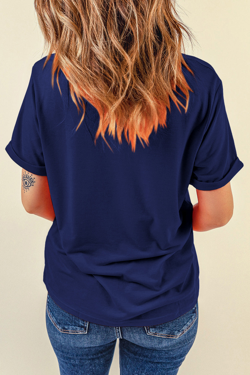Blue USA Graphic T Shirt
