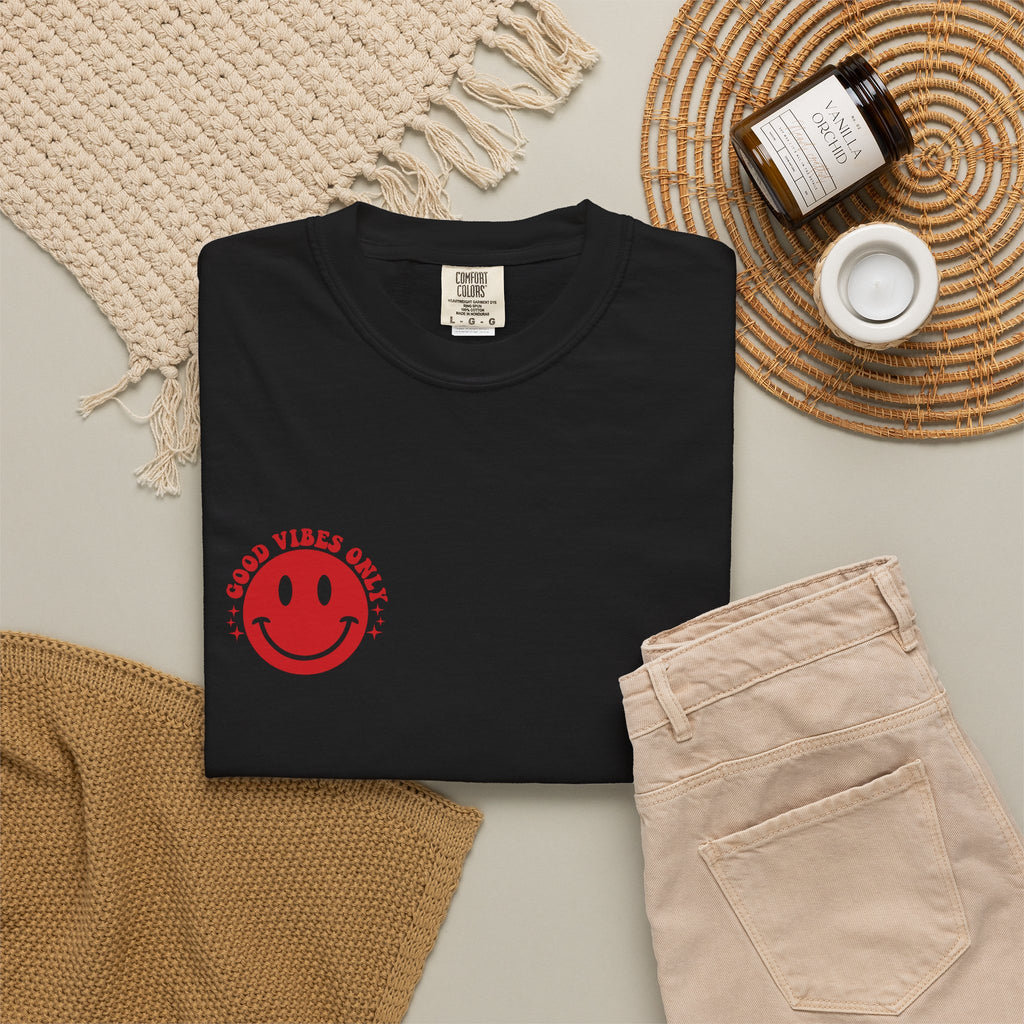 Good Vibes Only-Retro Smile Tee