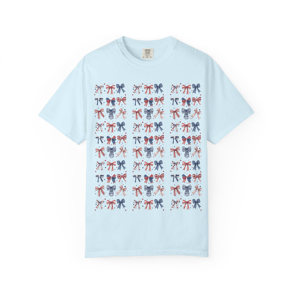 Red, White & Blue Ribbon Pattern T-shirt