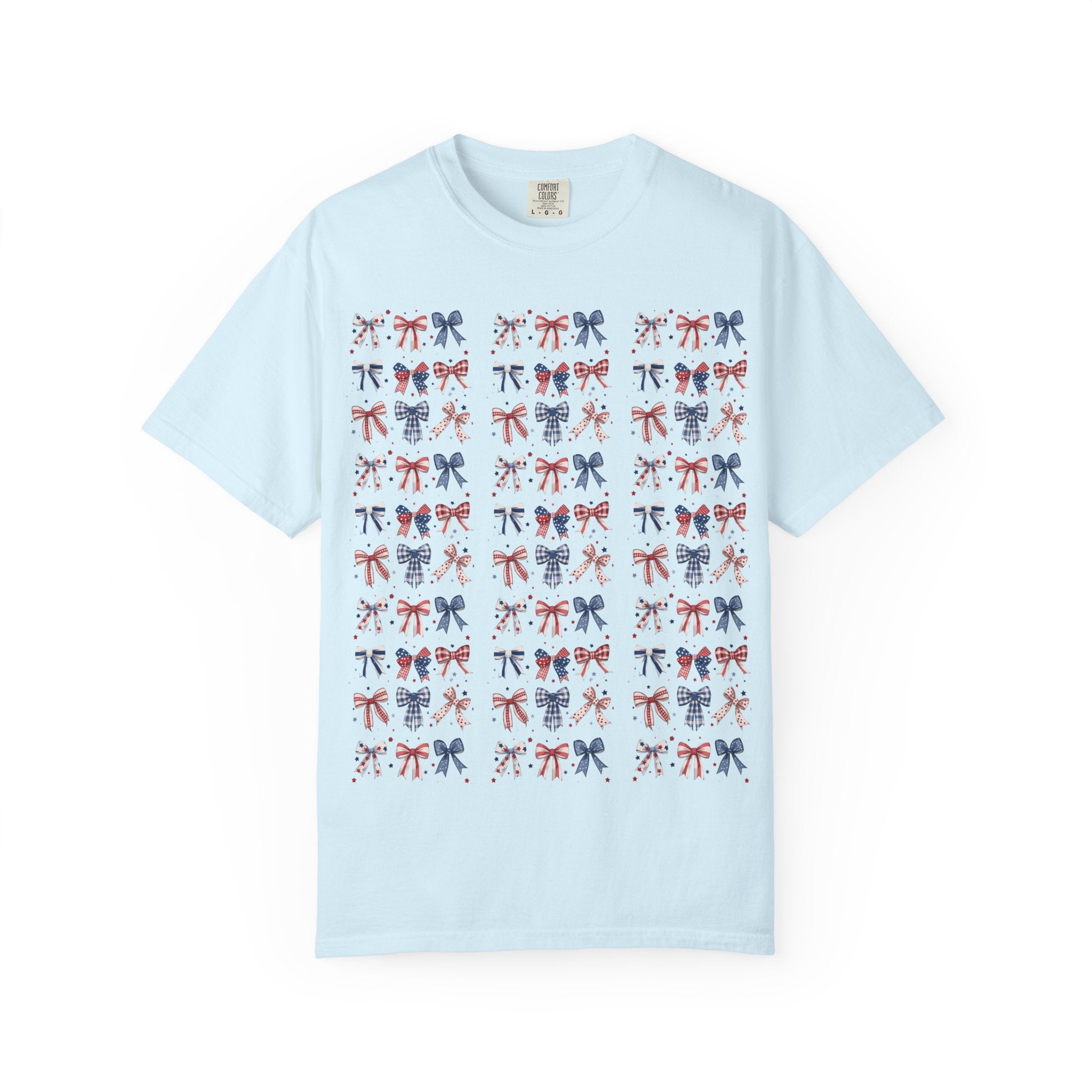 Red, White & Blue Ribbon Pattern T-shirt