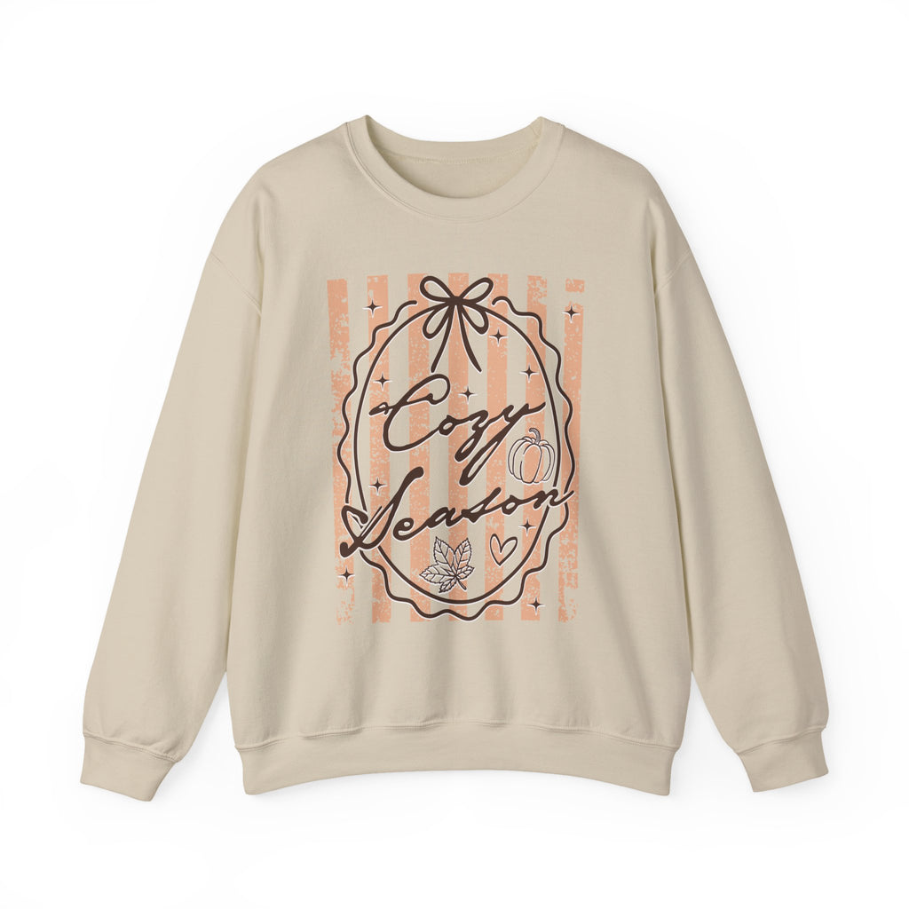 Cozy Season Striped Crewneck Sweatshirt