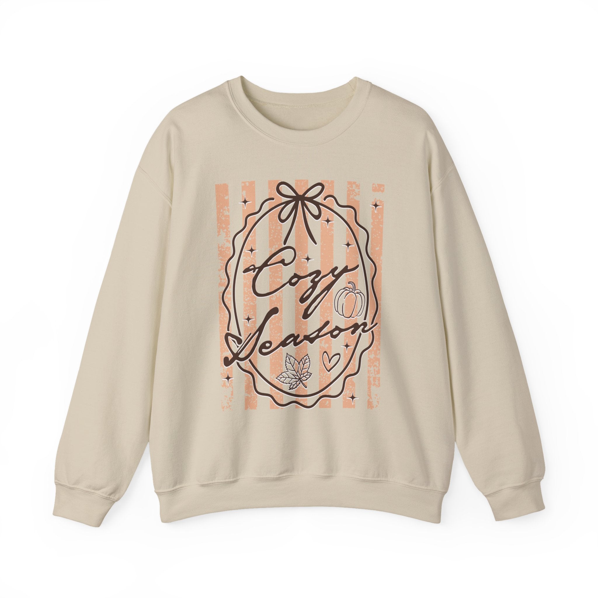Cozy Season Striped Crewneck Sweatshirt