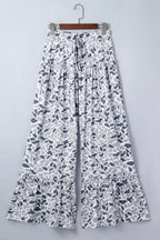 Multicolour Camo Print Wide Leg Casual Pants