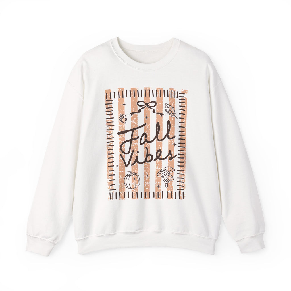 Fall Vibes Striped Crewneck Sweatshirt