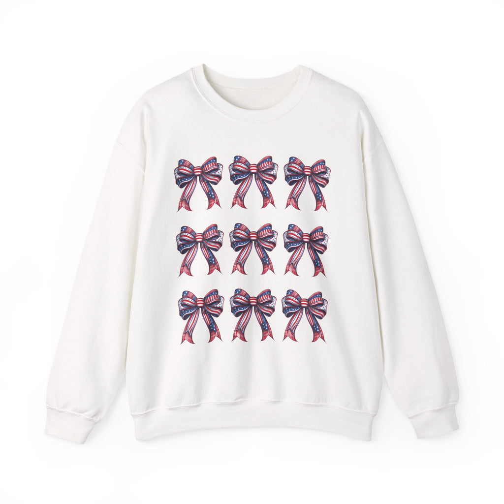 Bow Pattern Crewneck Sweatshirt