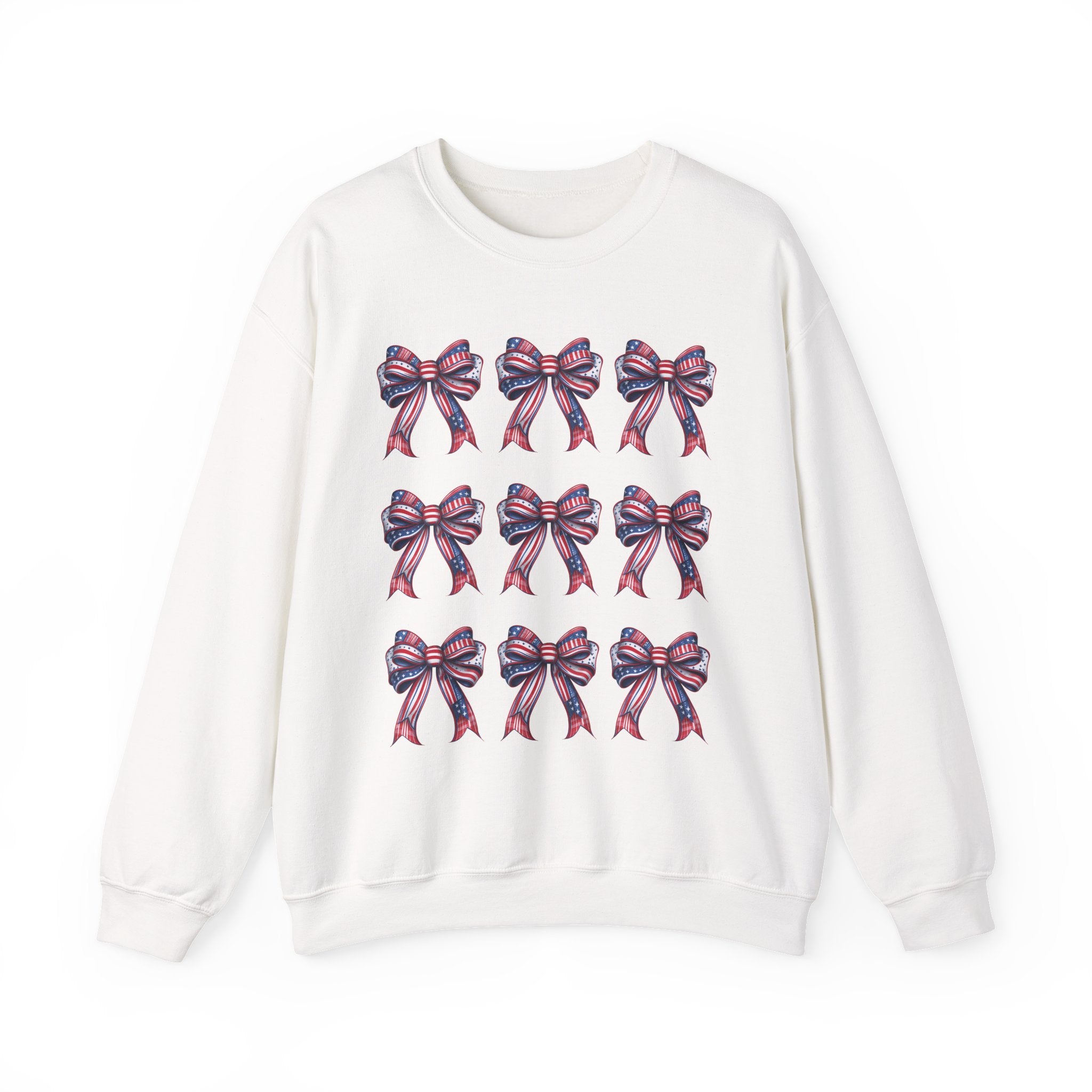 Bow Pattern Crewneck Sweatshirt