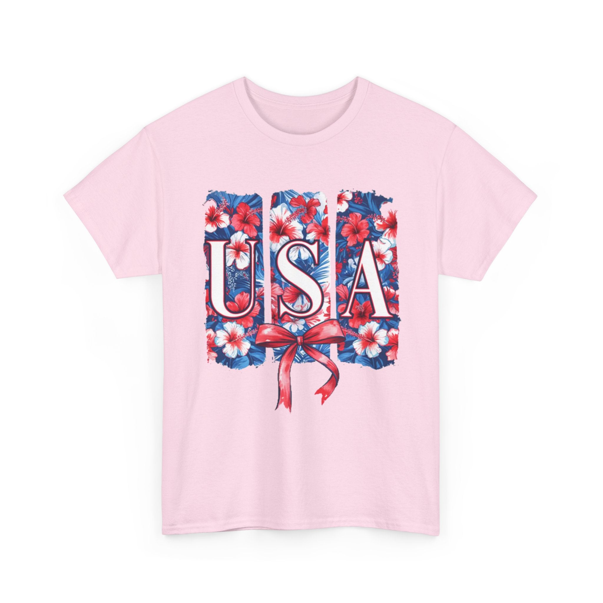 USA Floral Flag T-Shirt