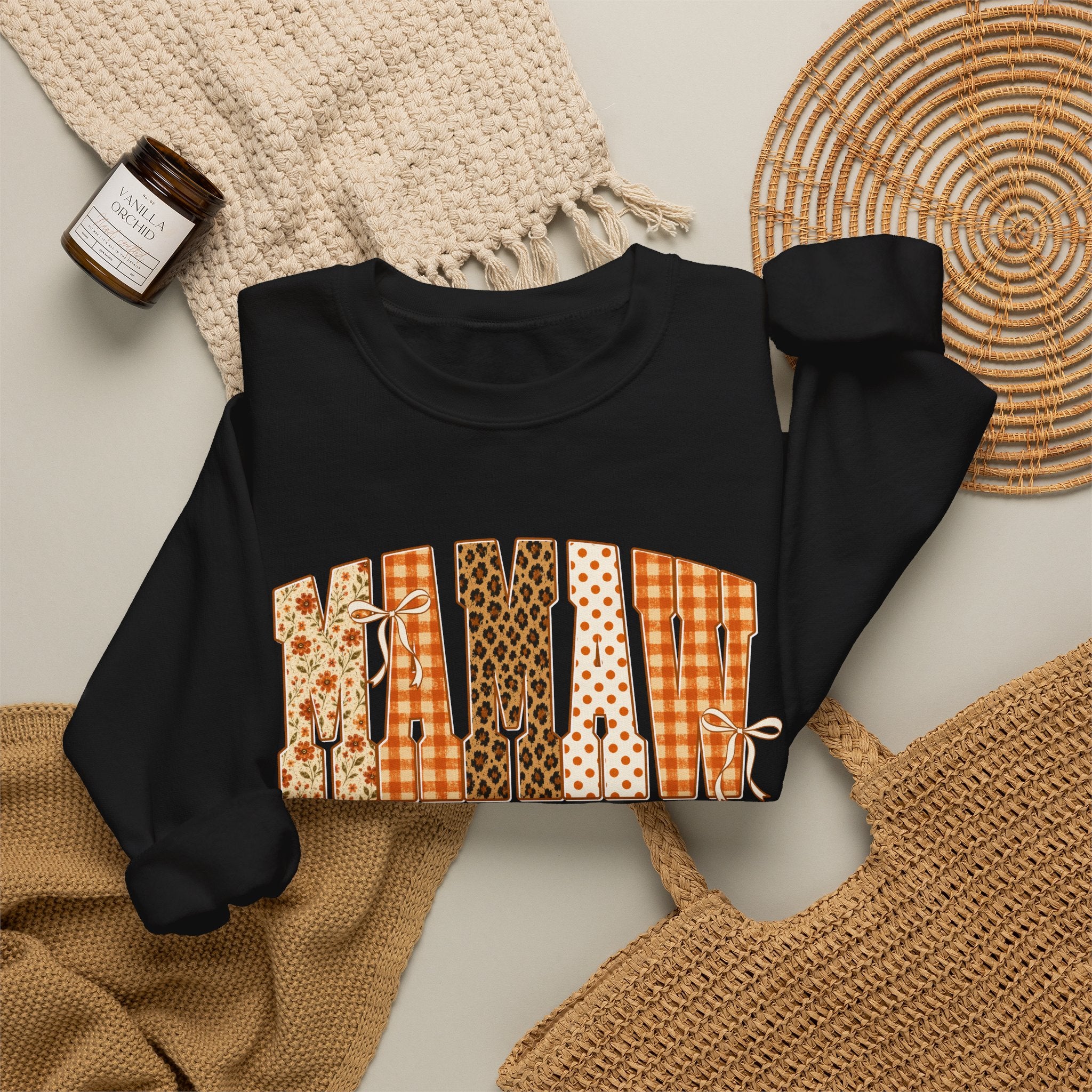 Mamaw Patchwork Crewneck Sweatshirt