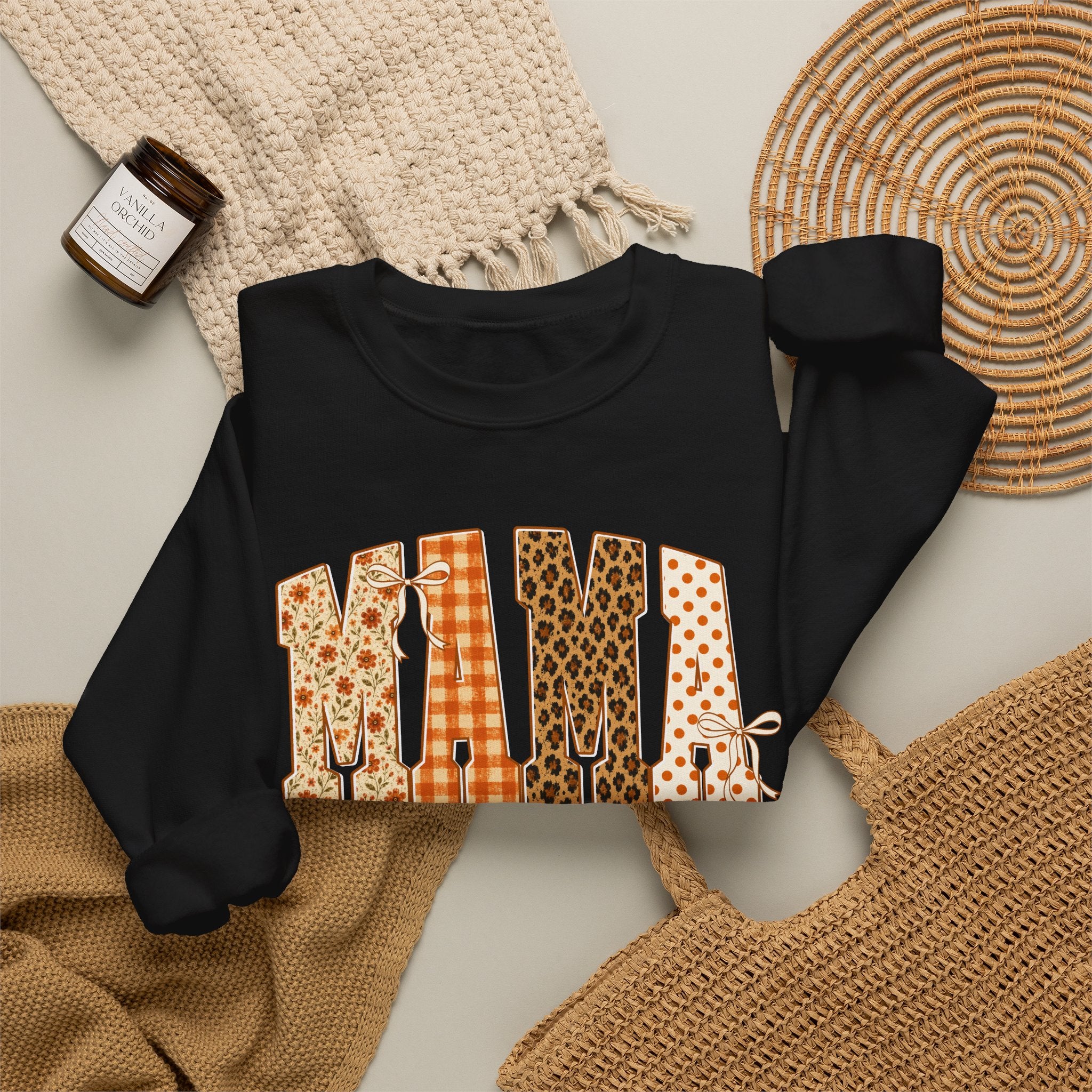 Mama Patchwork Crewneck Sweatshirt