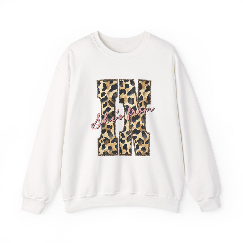 Leopard 'She's From' IN Crewneck