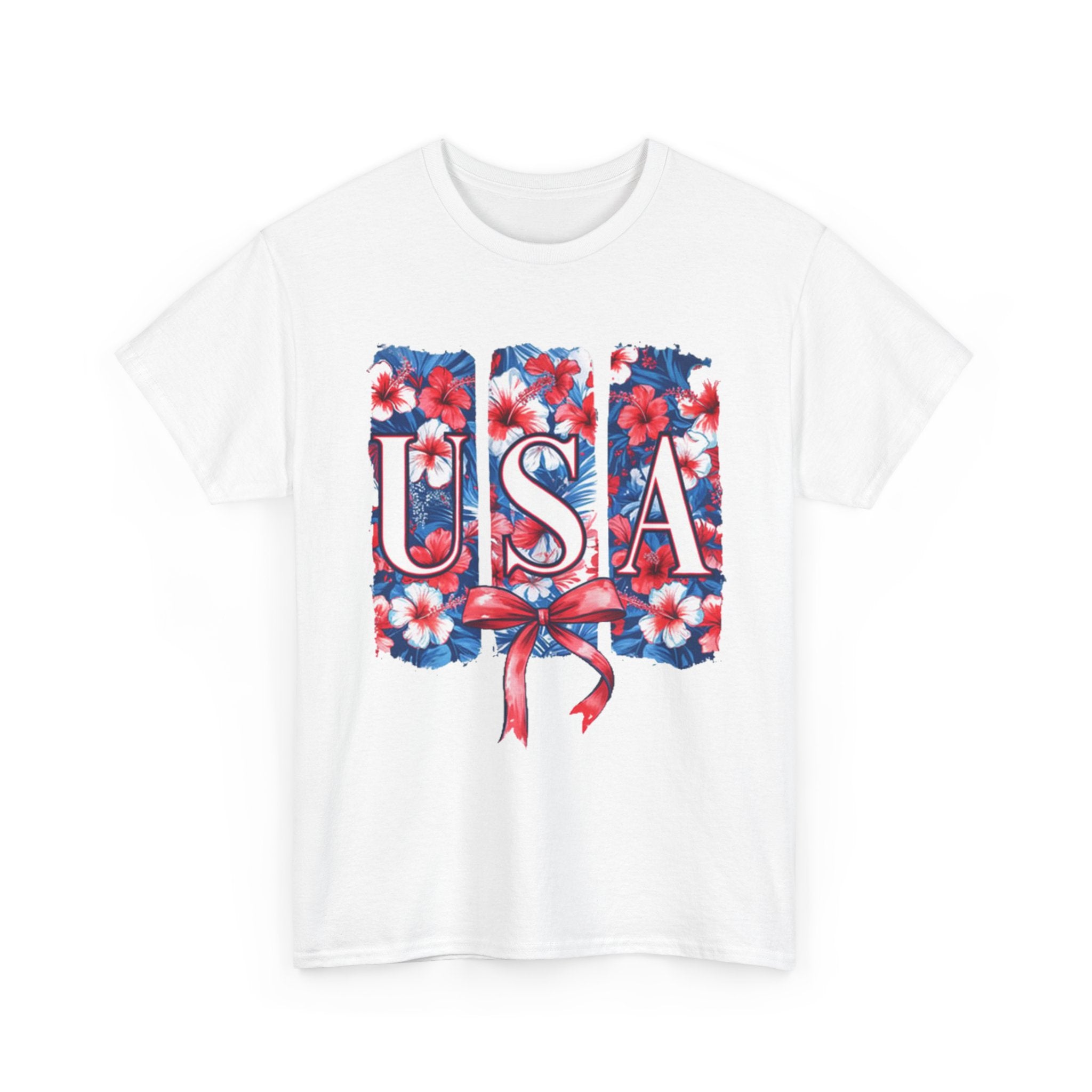 USA Floral Flag T-Shirt