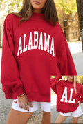 ALABAMA/ AL Double Side Printed Mock Neck Reversible Sweatshirt