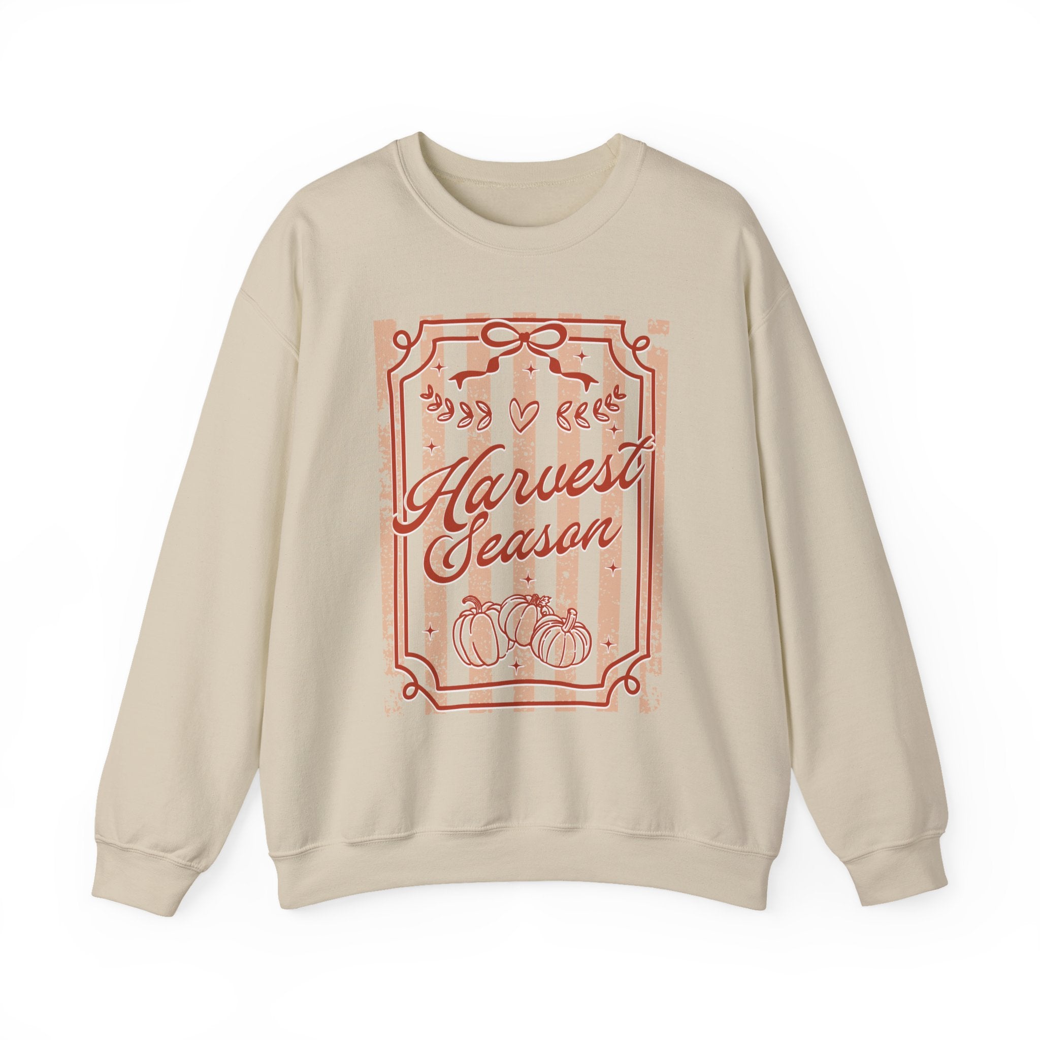 Harvest Season Striped Crewneck Sweatshirt