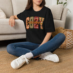 Plaid & Leopard Fall Graphic T-Shirt