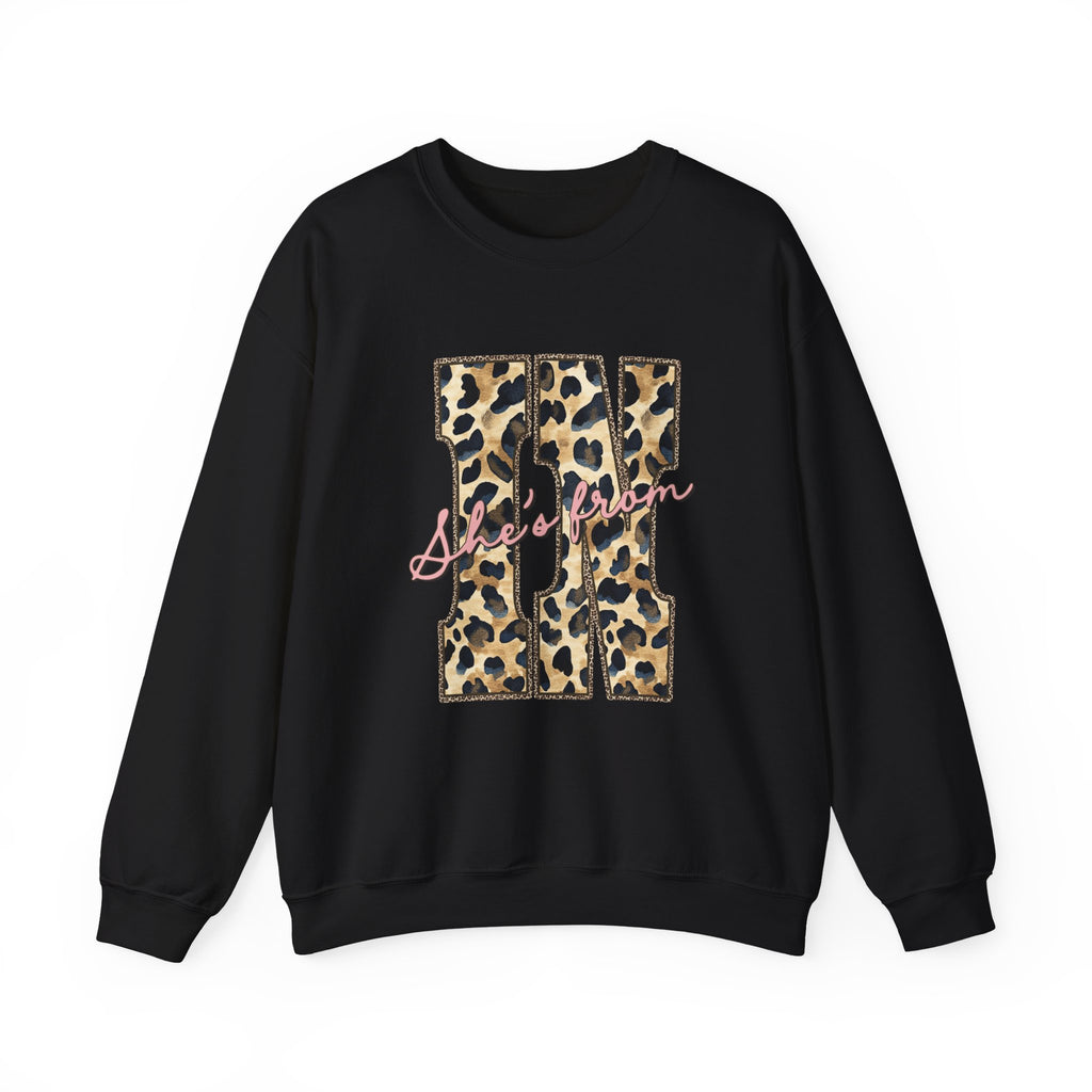 Leopard 'She's From' IN Crewneck