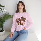Fall Leopard Patch Crewneck Sweatshirt