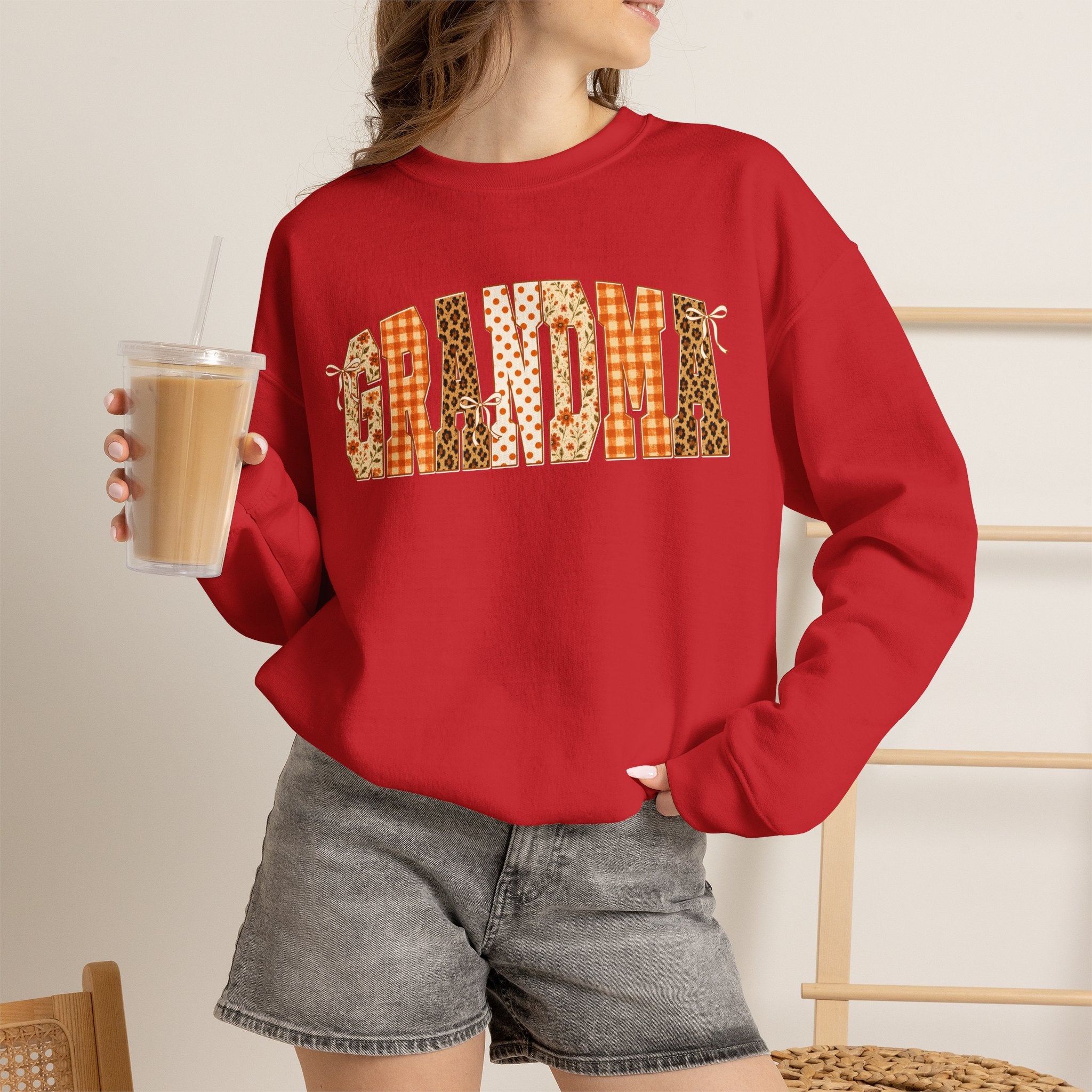 Grandma Patchwork Crewneck Sweatshirt