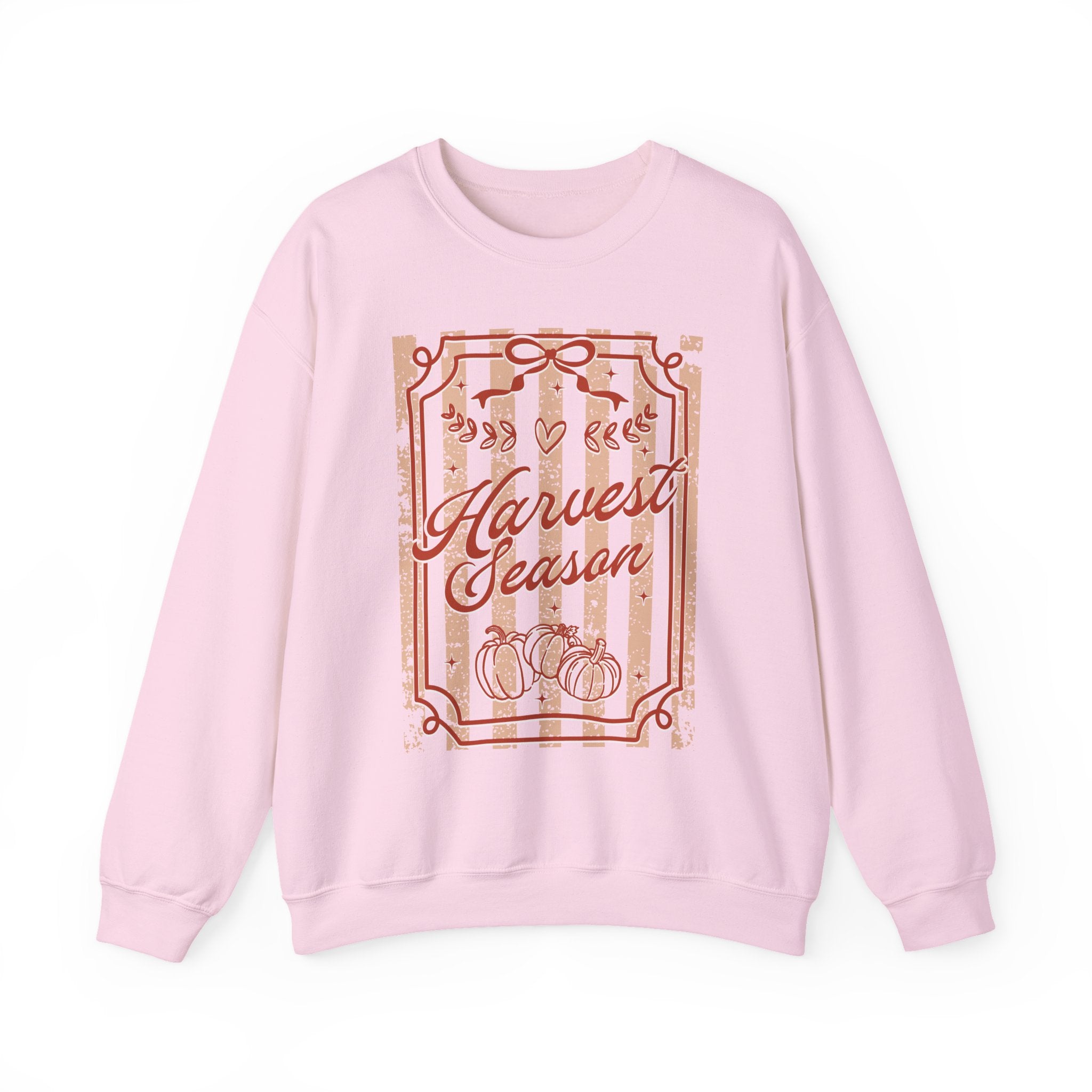 Harvest Season Striped Crewneck Sweatshirt