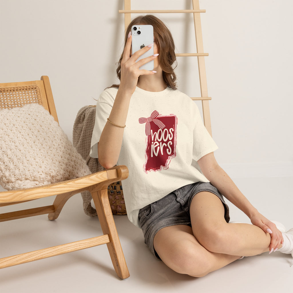 Indiana Hoosiers State with Bow Tee