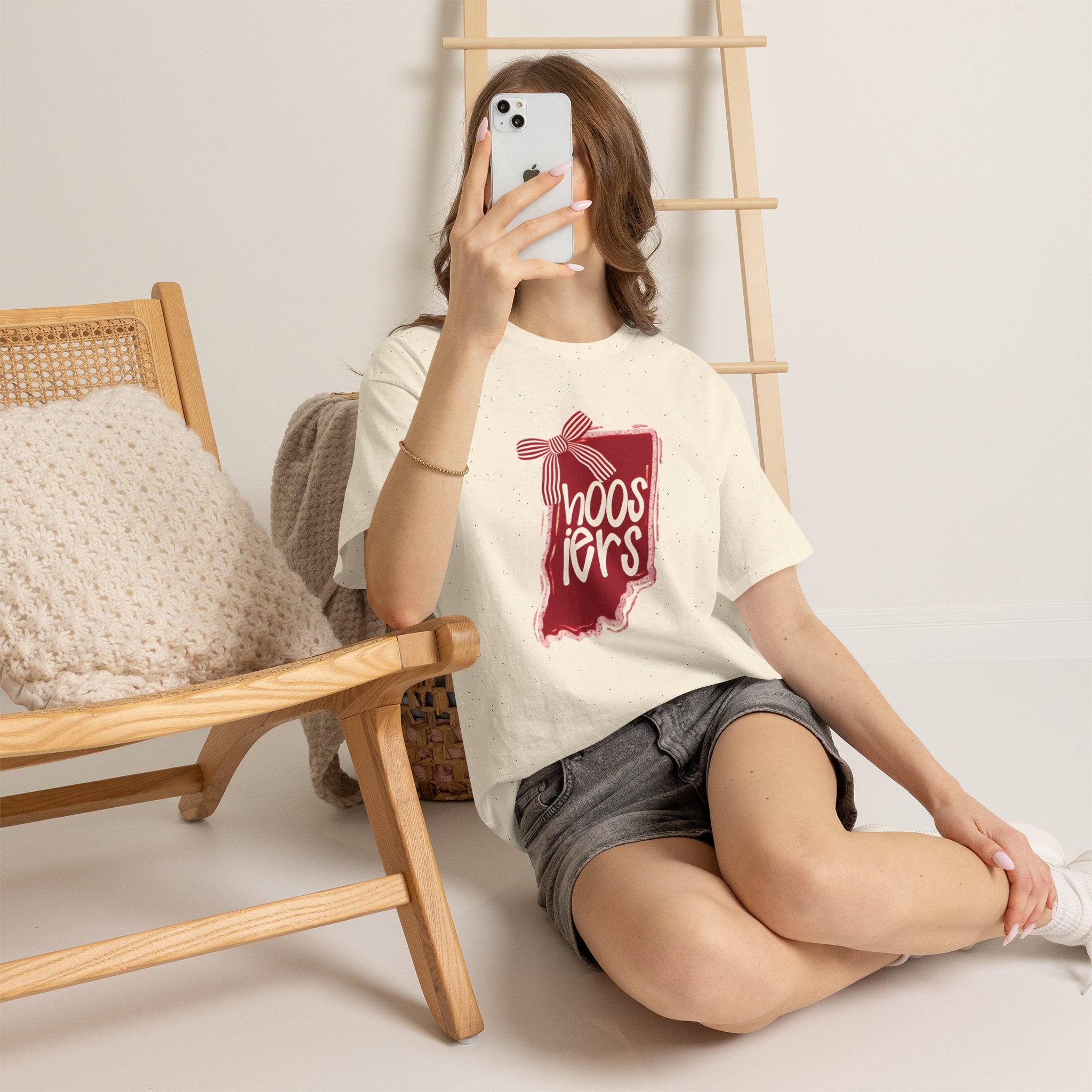 Indiana Hoosiers State with Bow Tee