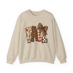 Fall Leopard Patch Crewneck Sweatshirt