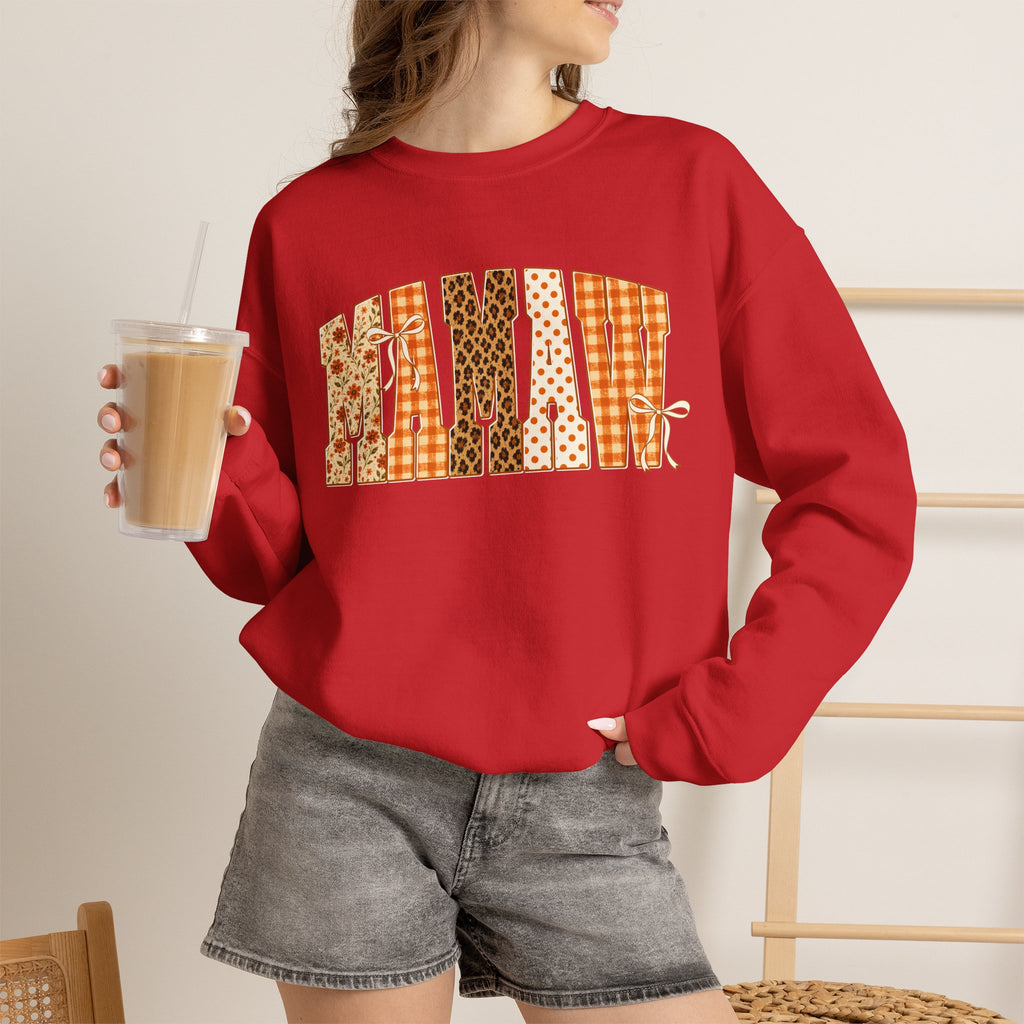 Mamaw Patchwork Crewneck Sweatshirt