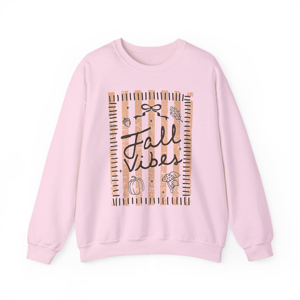 Fall Vibes Striped Crewneck Sweatshirt