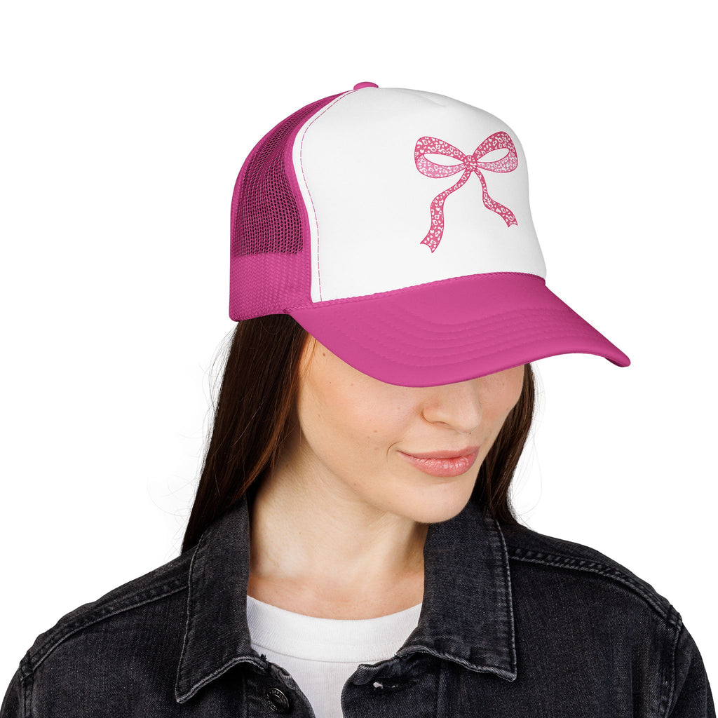 Pink Bow- Foam Trucker Hat