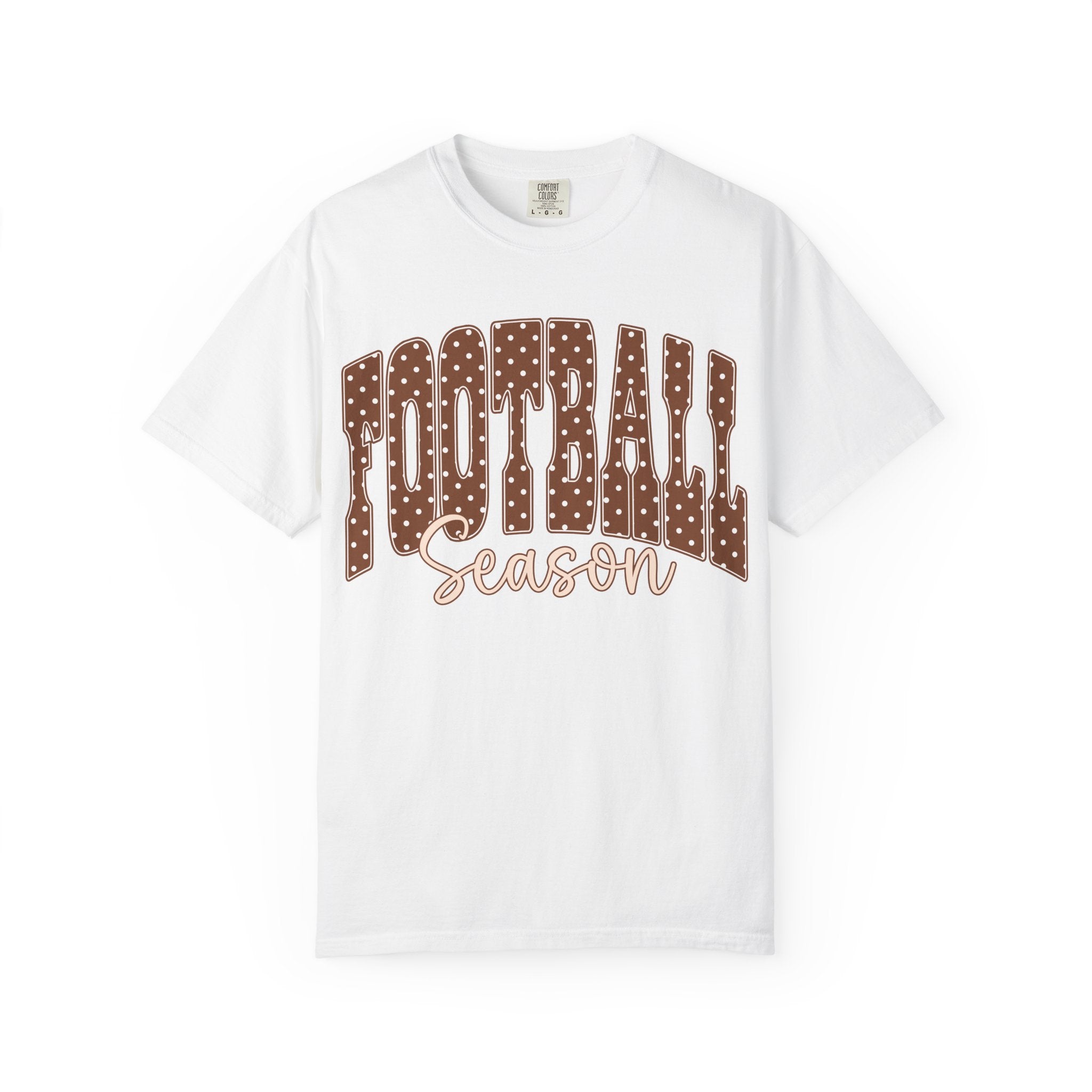 Football Season Retro Polka Dot Graphic T-Shirt