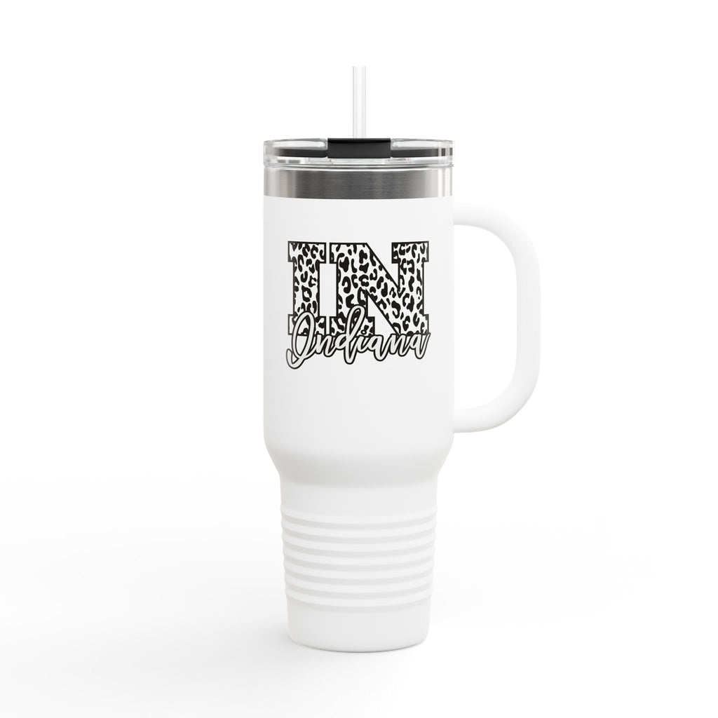 IN Leopard Print 40oz Insulated Travel Mug