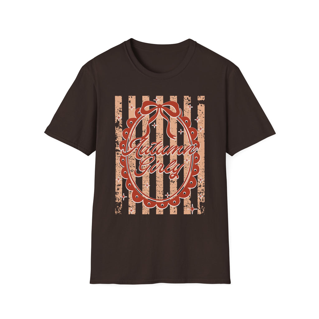 Autumn Girly Vintage Ribbon Fall T‑Shirt