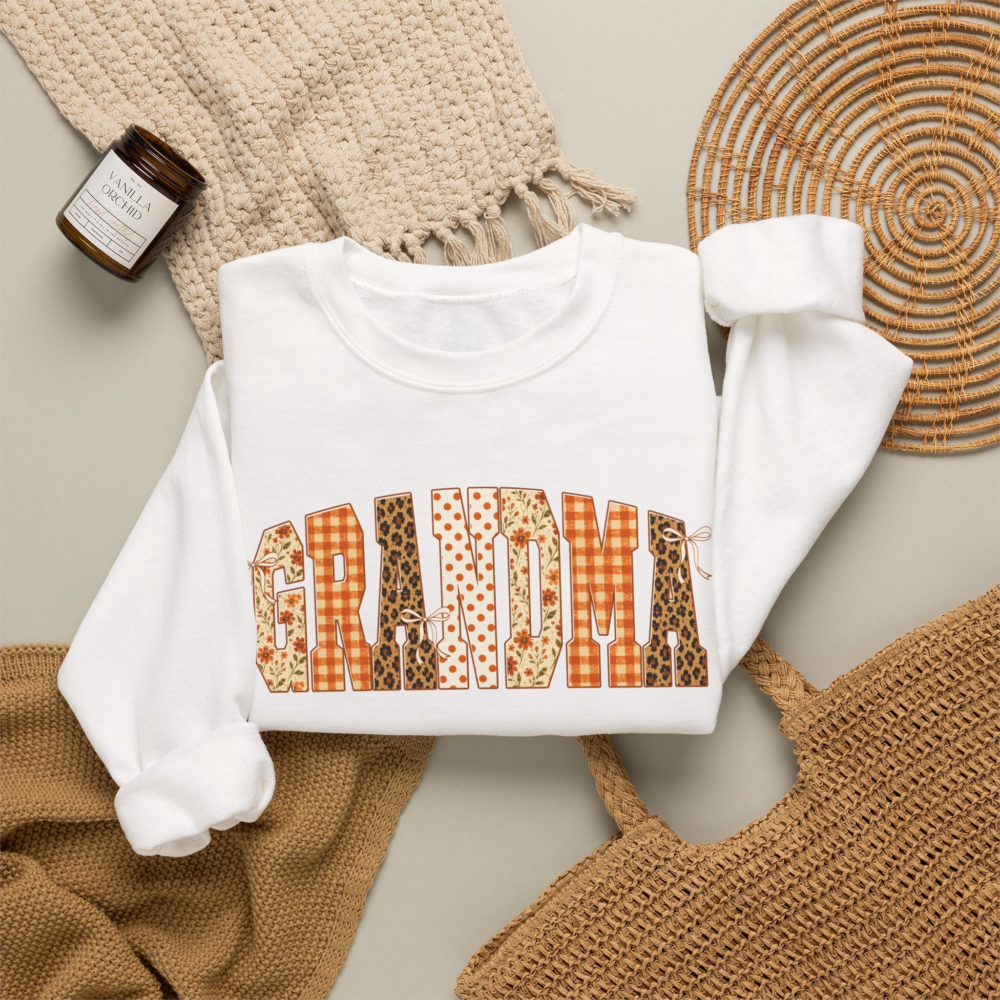 Grandma Patchwork Crewneck Sweatshirt