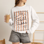 Fall Vibes Striped Crewneck Sweatshirt