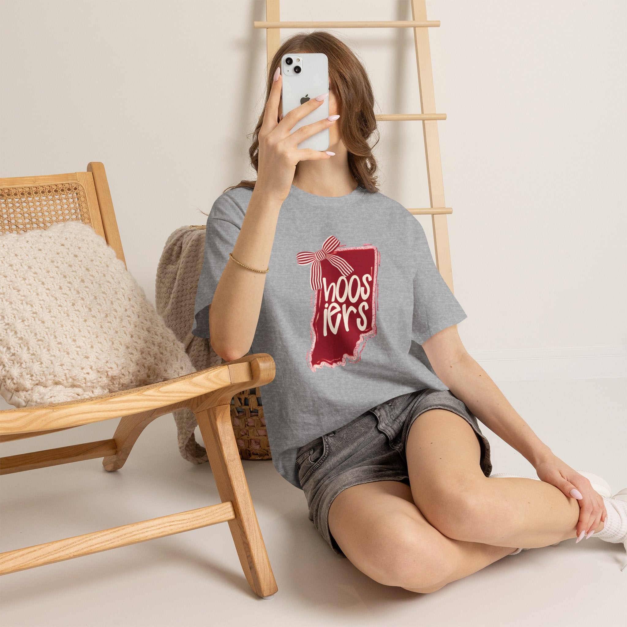 Indiana Hoosiers State with Bow Tee