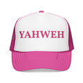 YAHWEH Pink Foam Embroidered Trucker Hat