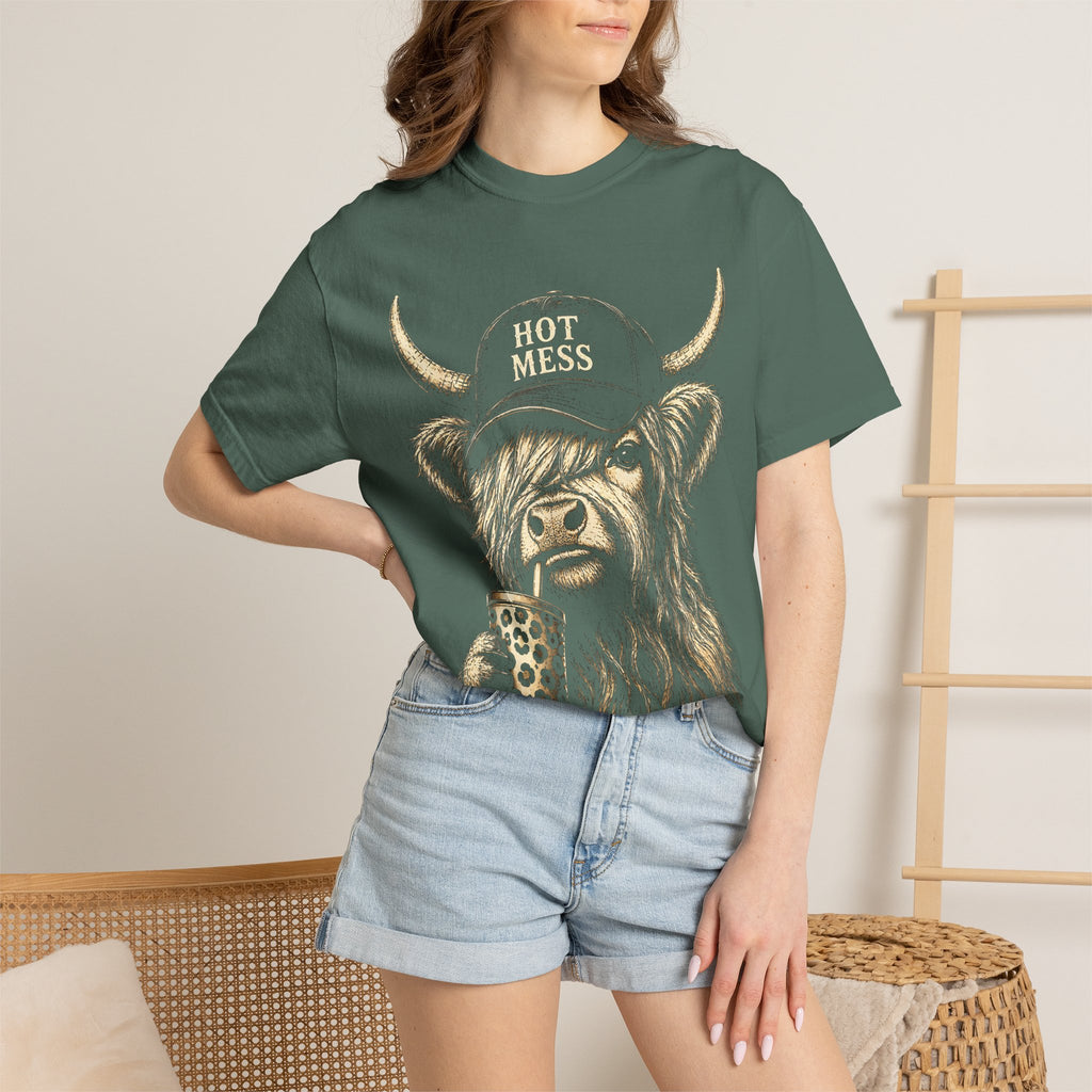 HOT MESS- Unisex Garment-Dyed T-shirt