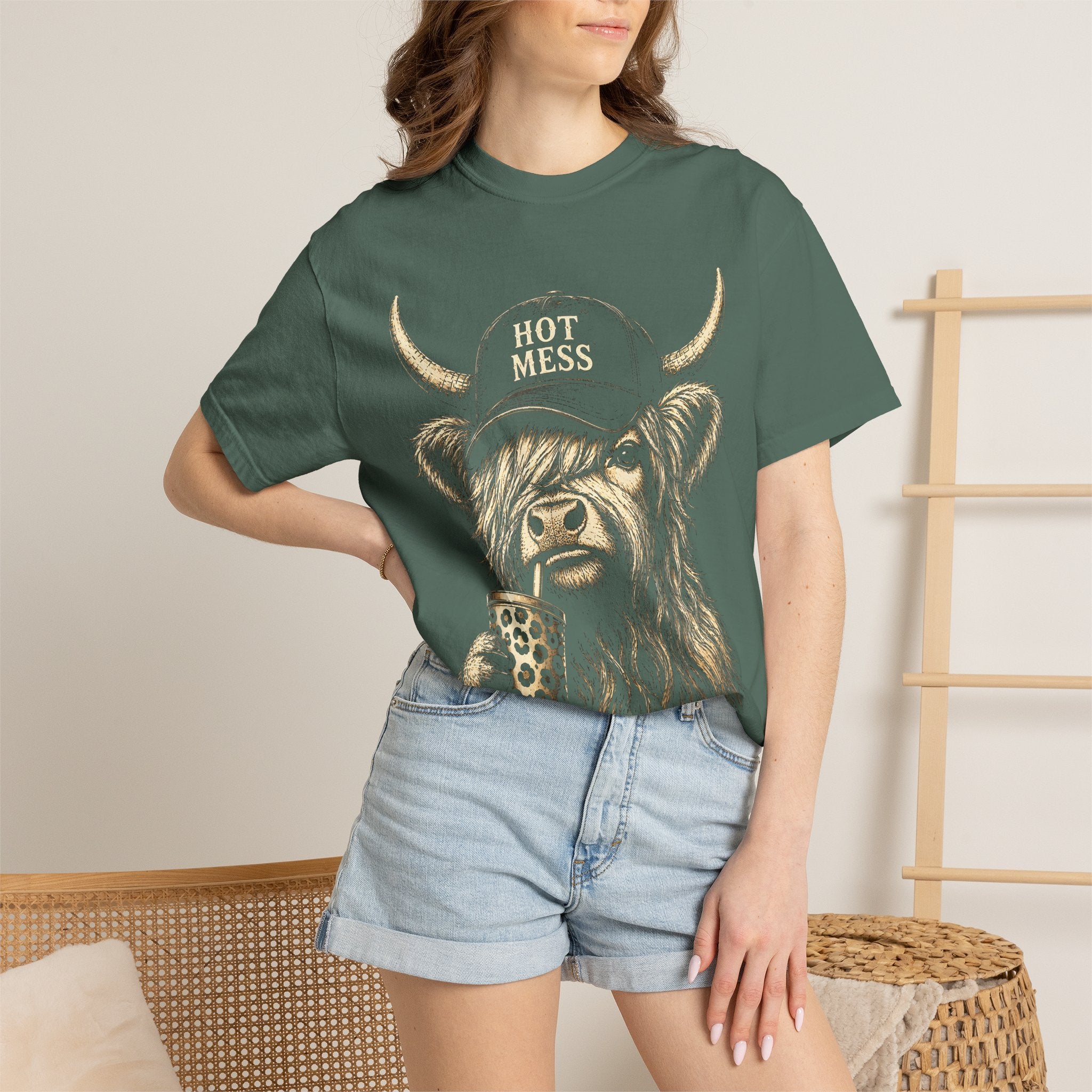 HOT MESS- Unisex Garment-Dyed T-shirt